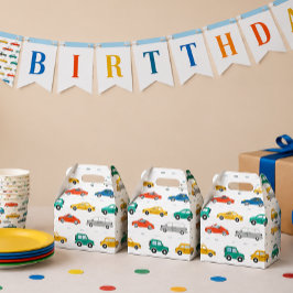 Caja Para Regalos Papel de regalo de cumpleaños con tema de transpor