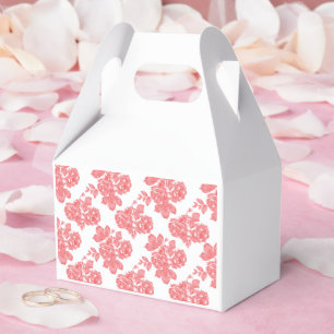 Caja Para Regalos Papel de regalo floral rojo brillante y rosa con