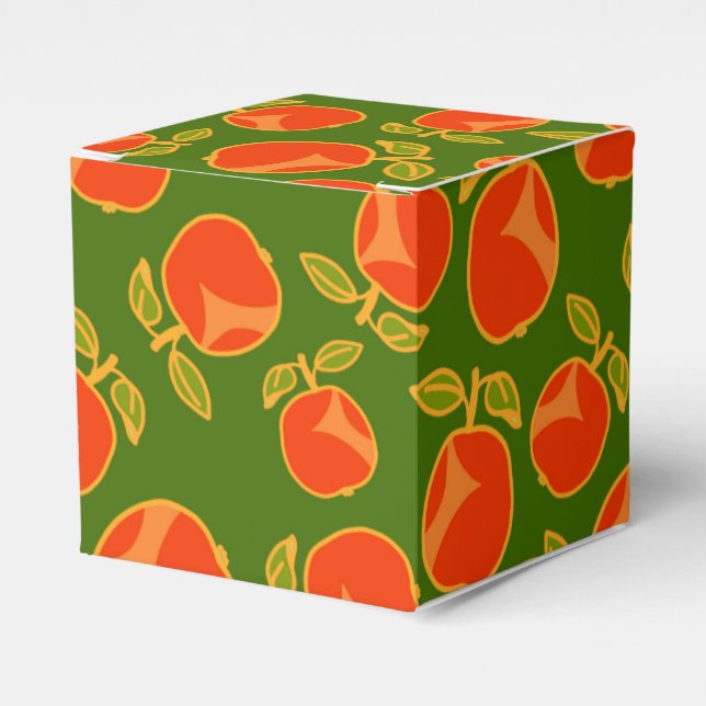 Caja Para Regalos Papel de relleno de manzanas rojas curadas (Costado Anverso)
