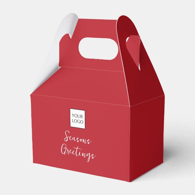 Caja Para Regalos Paquete comercial de promoción de logotipos rojos (Front Side)