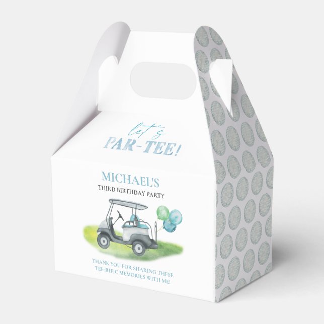 Caja Para Regalos Par-Tee Golf Gable Favor Box (Front Side)