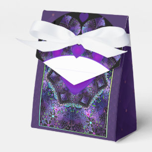 Caja Para Regalos Paraguas morados y corazones .7
