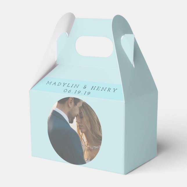 Caja Para Regalos Paraíso romántico de isla personalizada azul (Reverso)