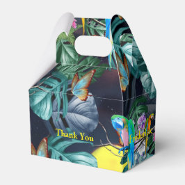 Caja Para Regalos Paraíso tropical de flores al atardecer