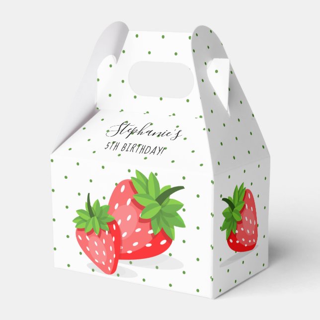 Caja Para Regalos Parche de fresa (Reverso)