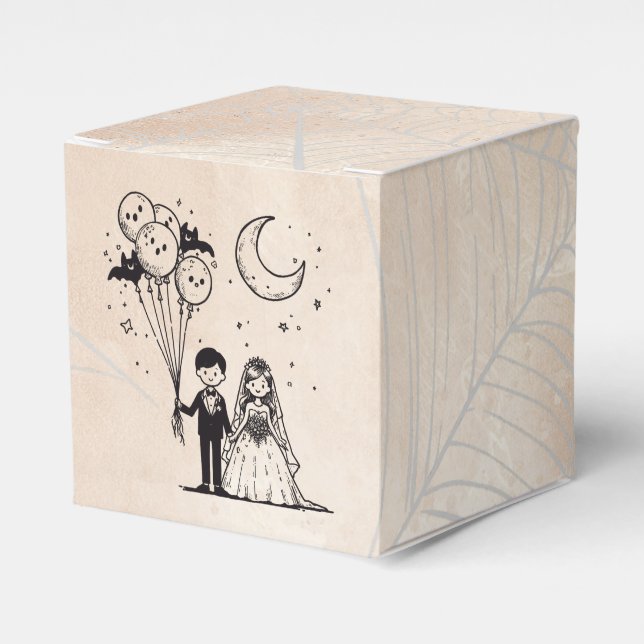 Caja Para Regalos Pareja pequeña y fantasmal (Costado Anverso)