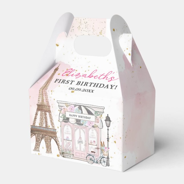 Caja Para Regalos Paris Birthday Parisian Cafe Tea Fiesta Birthday (Reverso)