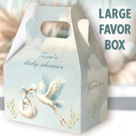 Caja Para Regalos Paro especial Stork Boy Baby Shower Large