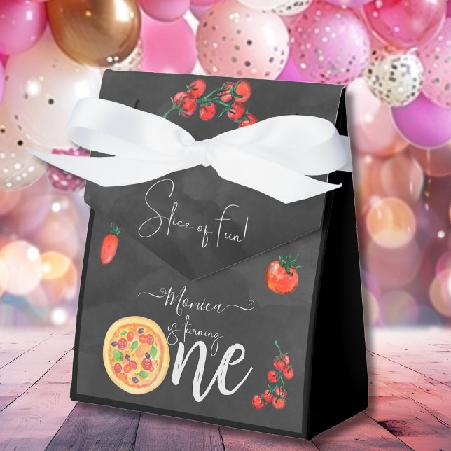 Caja Para Regalos Parte de diversión, primer cumpleaños de pizza (Subido por el creador)