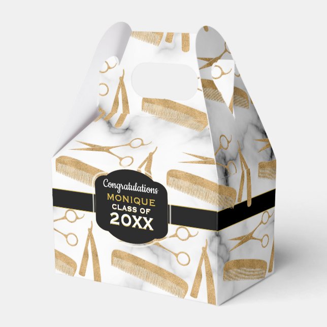 Caja Para Regalos Parte de graduación de Hair Stylist Tools (Front Side)