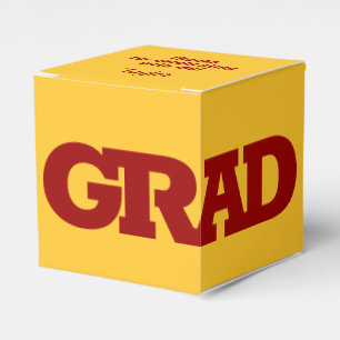 Caja Para Regalos Partido Cardinal Red Gold de Graduación