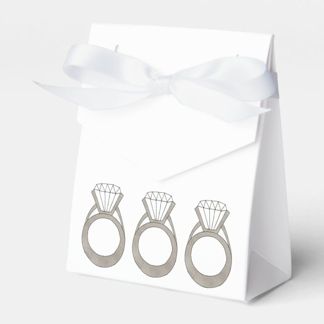 Caja Para Regalos Partido de compromiso boda Bridal Shower Diamond (Front Side)