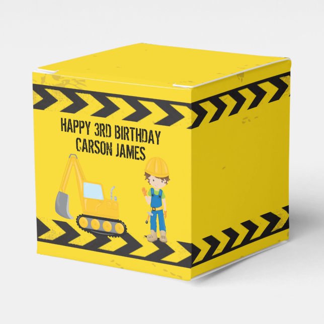 Caja Para Regalos Partido de cumpleaños de los chicos de Guay de veh (Costado Anverso)