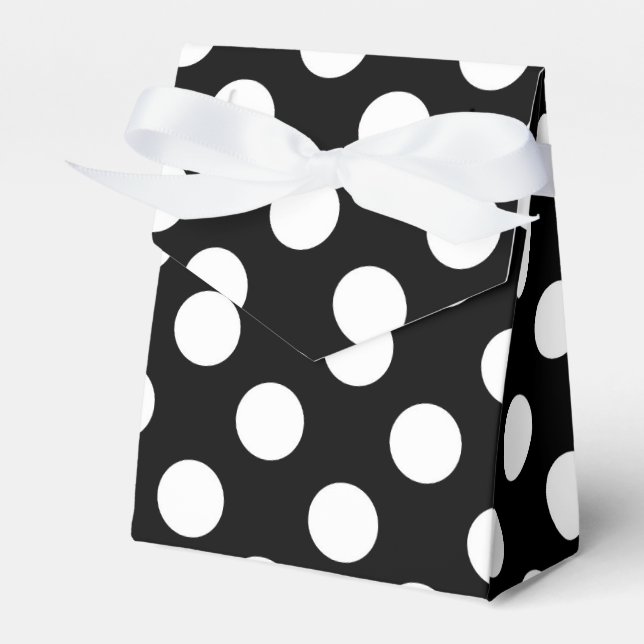 Caja Para Regalos Partido de cumpleaños de los puntos de polka blanc (Front Side)