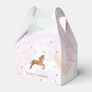 Caja Para Regalos Partido de Cumpleaños de Unicornio