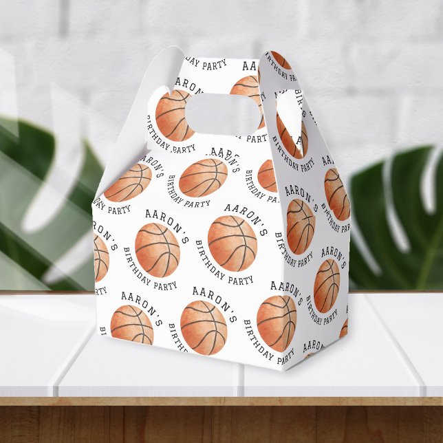 Caja Para Regalos Partido de Cumpleaños del Baloncesto (Subido por el creador)