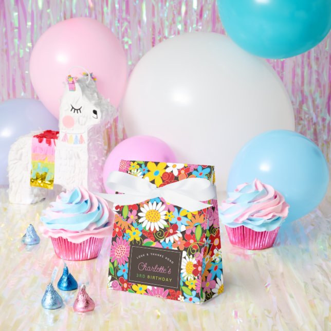 Caja Para Regalos Partido de cumpleaños del Jardín de las Flores de  (Fiesta)