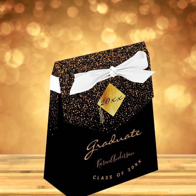 Caja Para Regalos Partido de graduación 2023 chica de oro negro (Subido por el creador)
