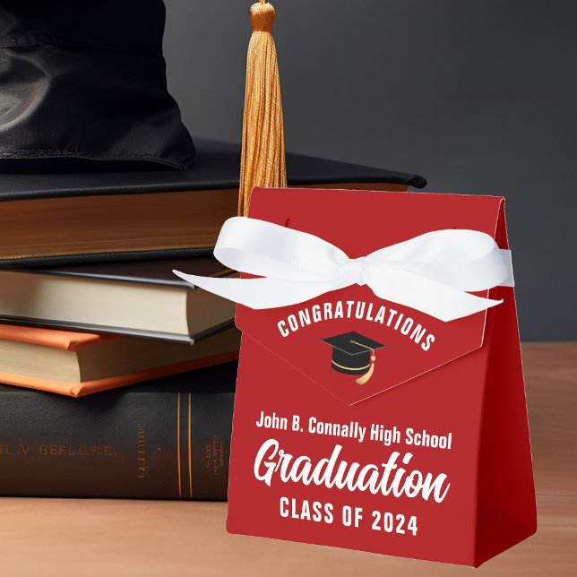 Caja Para Regalos Partido de Graduación 2025 de Enhorabuena Roja (Subido por el creador)