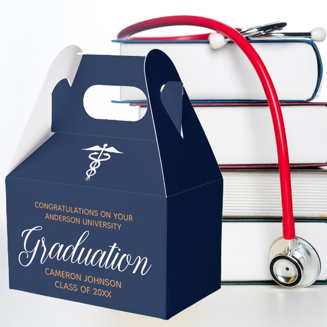 Caja Para Regalos Partido de graduación de la Escuela Médica Navy Bl (Subido por el creador)