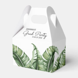 Caja Para Regalos Partido de Graduación de la Hoja de Banana Tropica