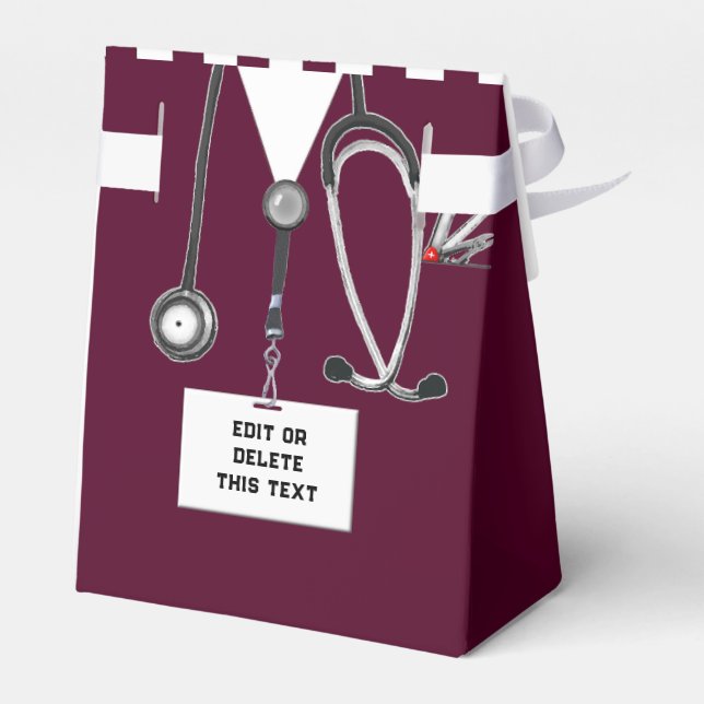 Caja Para Regalos Partido de Graduación médica (Reverso)