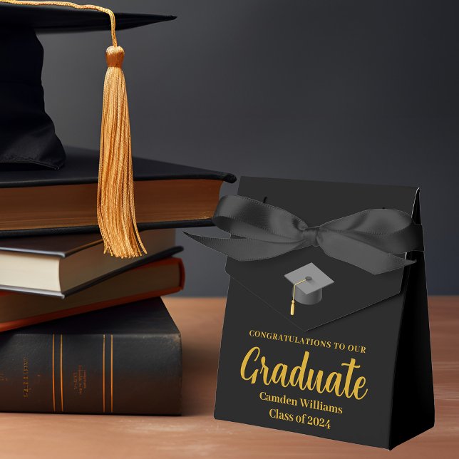Caja Para Regalos Partido de Graduación Personalizada de Oro de moda (Subido por el creador)
