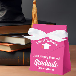 Caja Para Regalos Partido de Graduación Personalizada de Rosa Calien