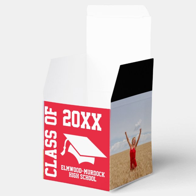 Caja Para Regalos Partido de Graduación Único Rojo (Abierto)