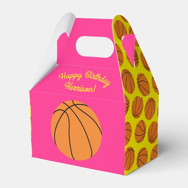 Caja Para Regalos Partido de los Años de Baloncesto (Front Side)