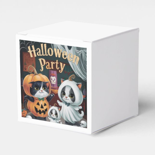 Caja Para Regalos Partido Halloween Spooktacular (Costado Anverso)