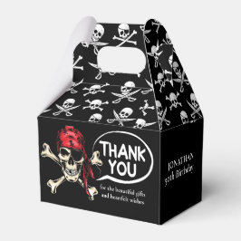 Caja Para Regalos Partido Pirata Salty Skull Adulto Negro