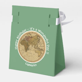 Caja Para Regalos Partido Temático del Mapa del Hemisferio Oriental 