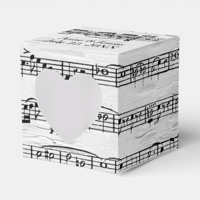 Caja Para Regalos Partitura de boda en abedul (Anverso)