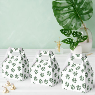 Caja Para Regalos Pasta de perro, garras de perro, patas verdes