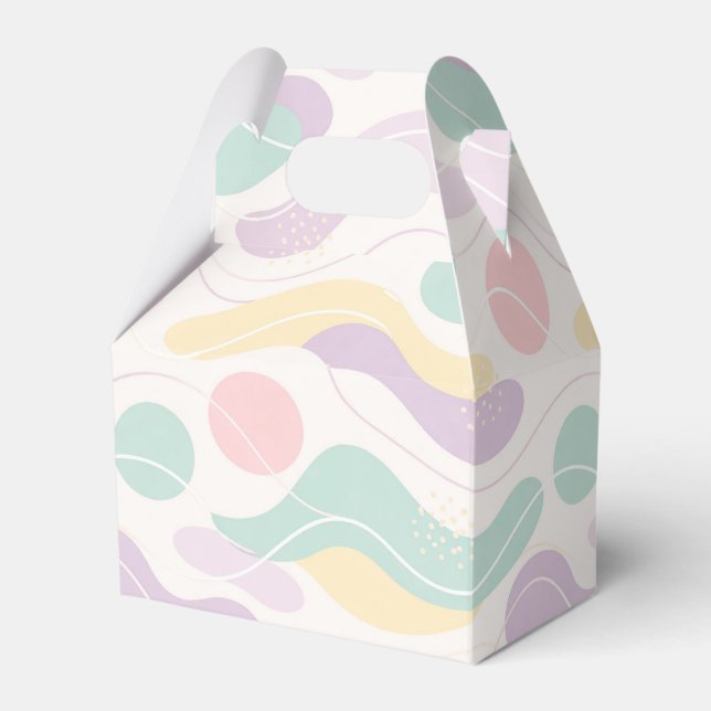 Caja Para Regalos Pastel Abstract Seamless Pattern Waves and Circles (Front Side)