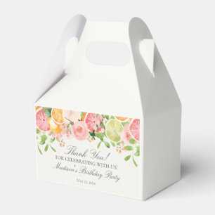 Caja Para Regalos Pastel Citrus Floral Little Cutie Cumpleaños