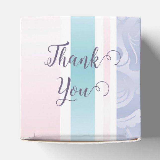 Caja Para Regalos Pastel Damask Gracias (Parte superior)