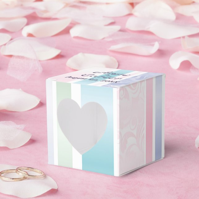 Caja Para Regalos Pastel Damask Wedding Gracias (Boda)