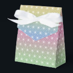Caja Para Regalos Pastel de arcoiris tradicional japonés de Asanoha<br><div class="desc">Asanoha es un patrón japonés tradicional basado en las hojas en forma de estrella de una planta dura que representa vitalidad y crecimiento. Este patrón ha sido muy popular en los kimonos y artículos para niños y bebés,  pues se cree que trae crecimiento y vigor.</div>