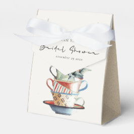 Caja Para Regalos Pastel de tazas apiladas Floral Bridal Ducha Té Fi