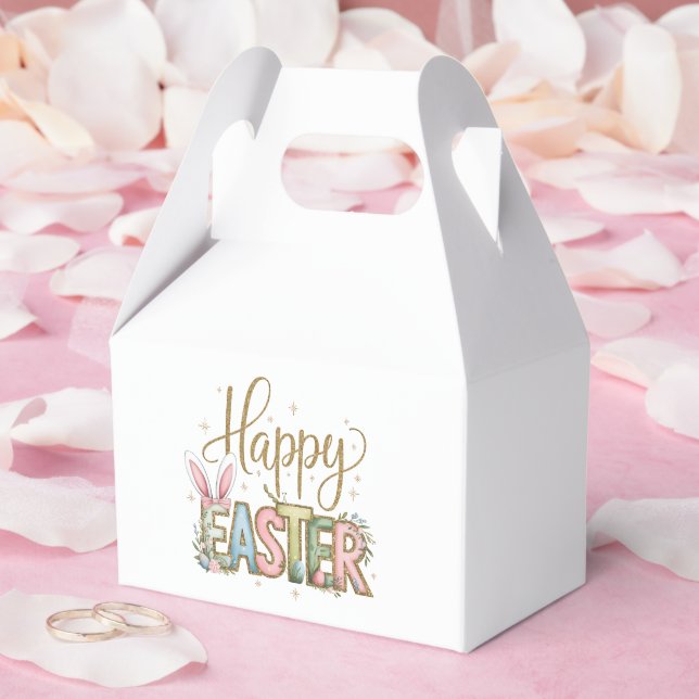 Caja Para Regalos Pastel Feliz Pascua (Boda)