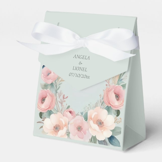 Caja Para Regalos Pastel Floral Elegance Boda (Front Side)