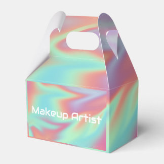 Caja Para Regalos Pastel Holographic Swirl Abstract