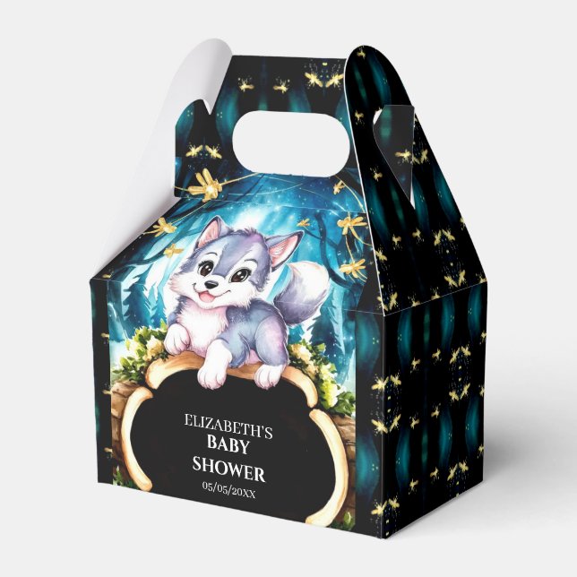 Caja Para Regalos Pastel Little Wolf Baby Shower (Front Side)