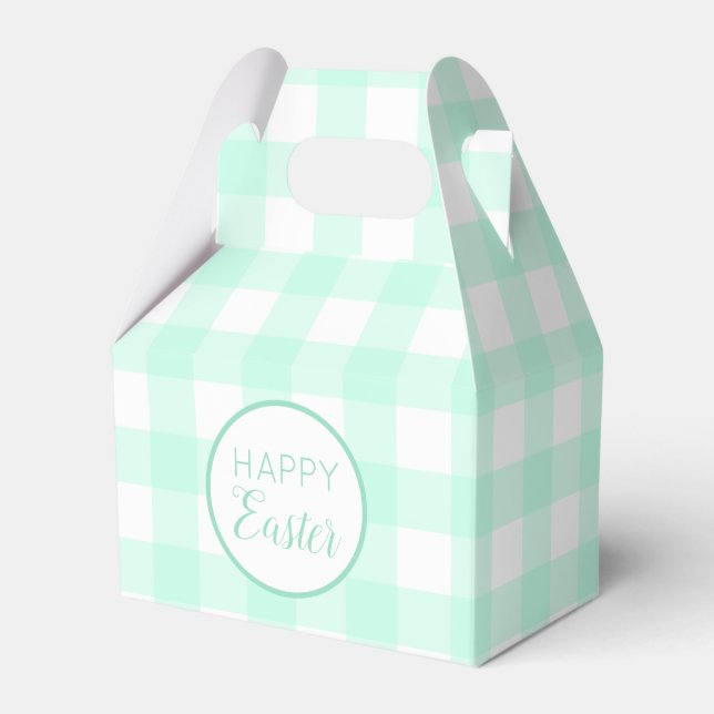 Caja Para Regalos Pastel Mint Green Happy Easter Plastre (Front Side)