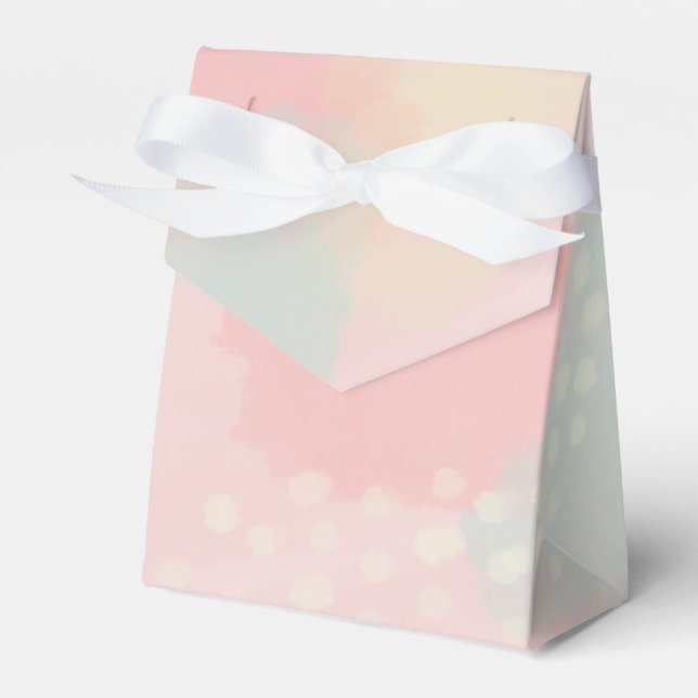 Caja Para Regalos Pastel Peachy Pink Abstract Art Boda (Front Side)