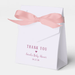 Caja Para Regalos Pastel Pink Bow Thank You Baby Shower