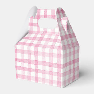Caja Para Regalos Pastel Pink Gingham Check Plaid