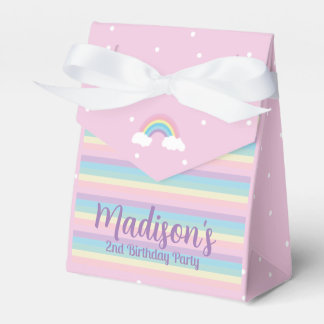 Caja Para Regalos Pastel Rainbow Pink Mini Favor Box